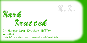 mark kruttek business card